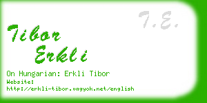 tibor erkli business card